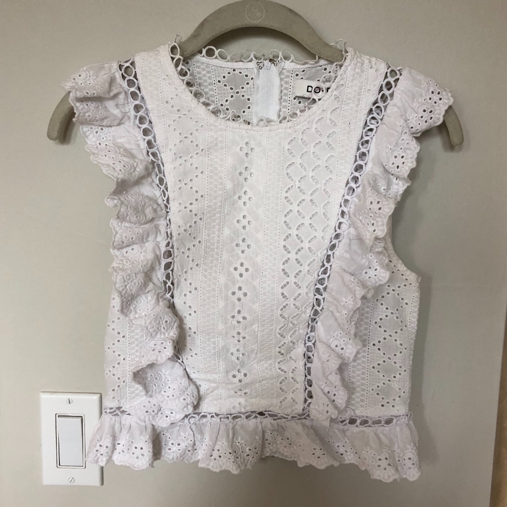 DO+BE white ruffle shirt